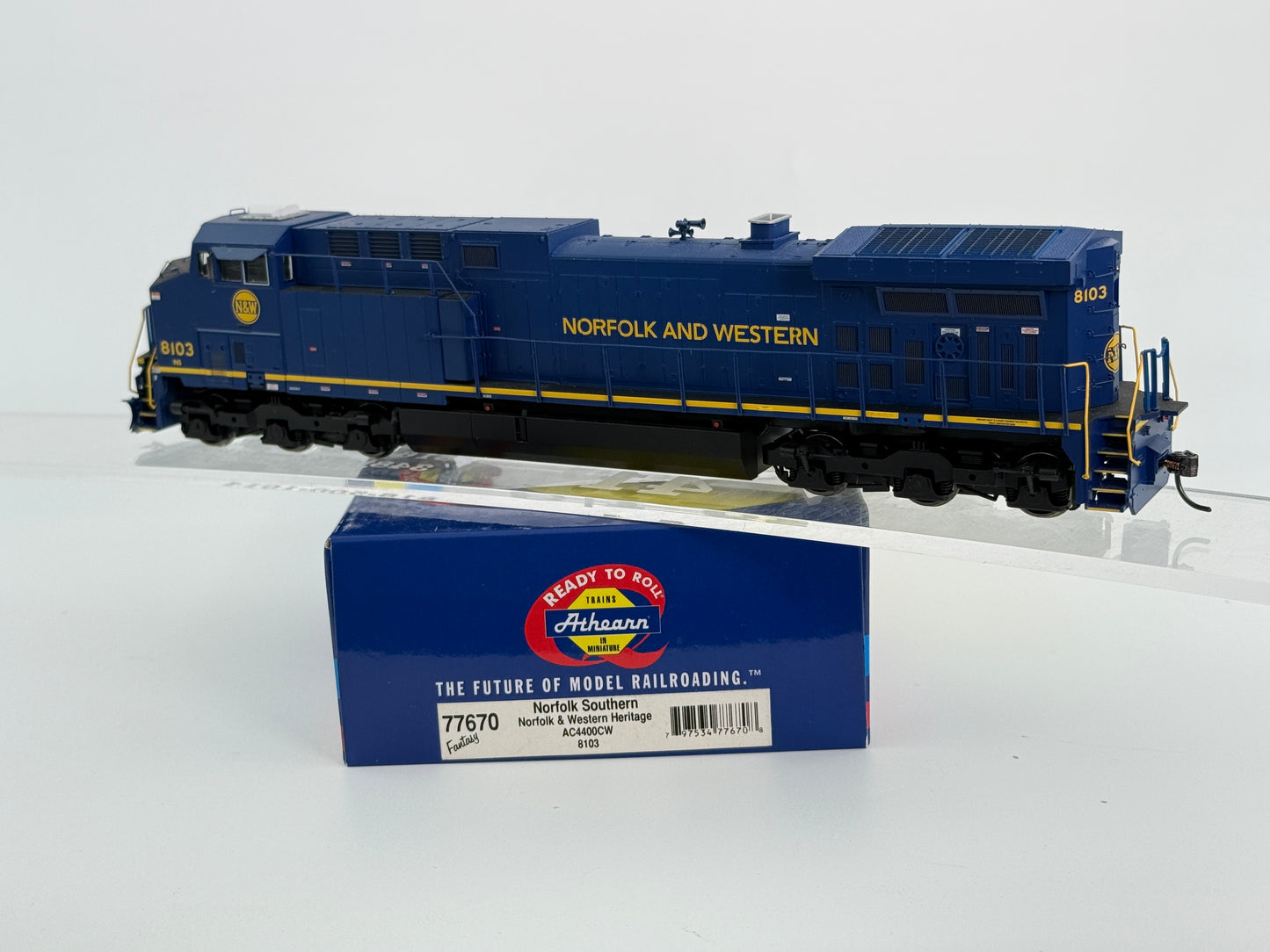 Athearn Ready to Run HO Scale Norfolk Southern/Norfolk & Western Heritage AC4400CW 8103, Kadee couplers installed, pre-owned, DC, DCC ready
