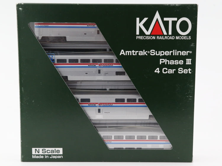 Kato Amtrak Superliner Phase III 4 Car set 106-3517