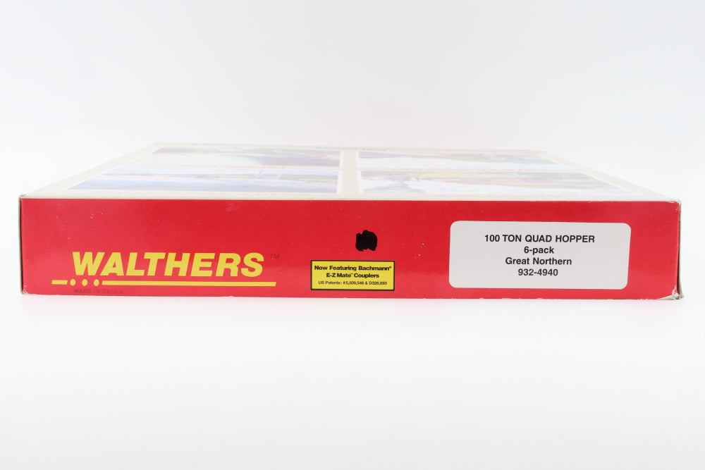 Walthers, HO scale, Great Northern, 100 Ton Quad Hopper, 6-pack, kits, 932-4940, factory sealed