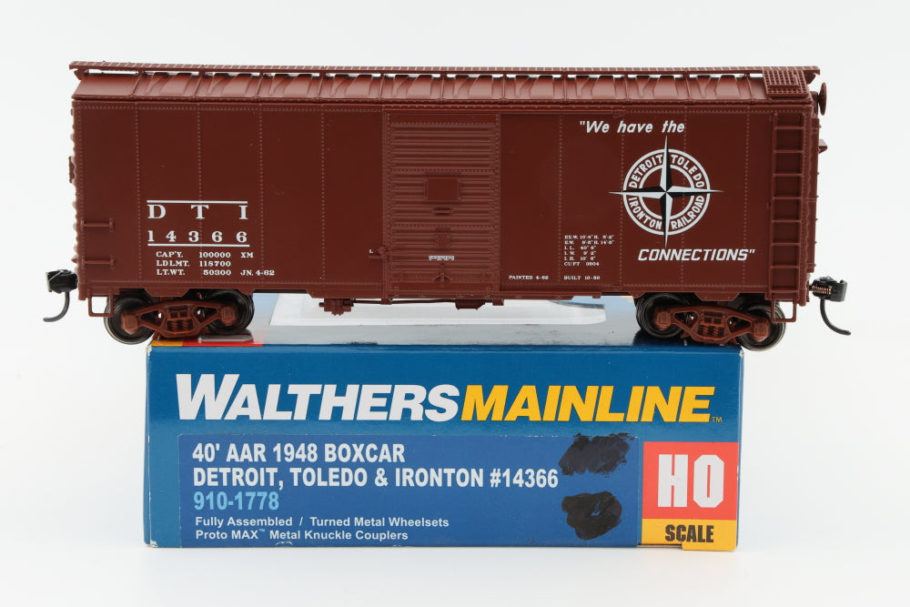 Walthers Mainline, HO scale, Detroit, Toledo, and Ironton (DT&I) 40' AAR 1948 Boxcar, 14366, 910-1778