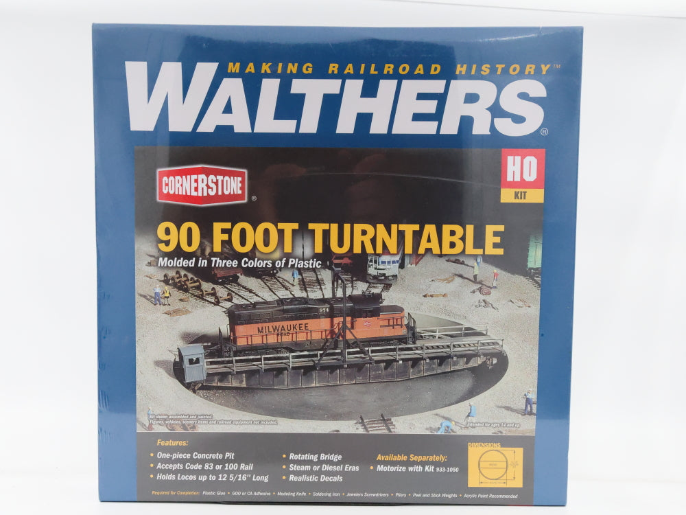 Walthers Cornerstone Series, HO scale, 90ft Turntable, Factory sealed, 933-3171