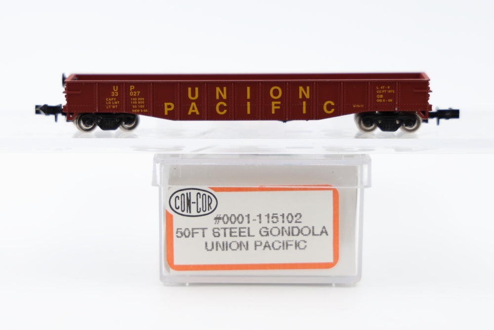 Con-Cor N scale Union Pacific (UP) 50ft steel gondola, #0001-115102