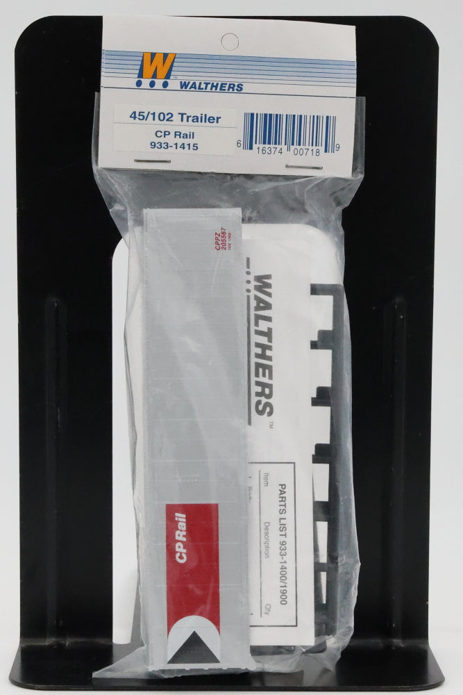 Walthers, HO scale, 45/102 Trailer, CP Rail (Canadian Pacific-CPR), Factory sealed, 933-1415