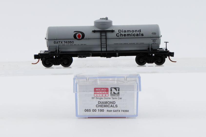 Micro Trains Line GATX Diamond Chemical 39' Single Dome Tank Car #GATX 74350, 065 00 190