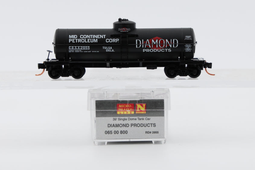 Micro Trains Line Mid Continent Petroleum 39' Single Dome Tank Car #COSX 2955, 065 00 800