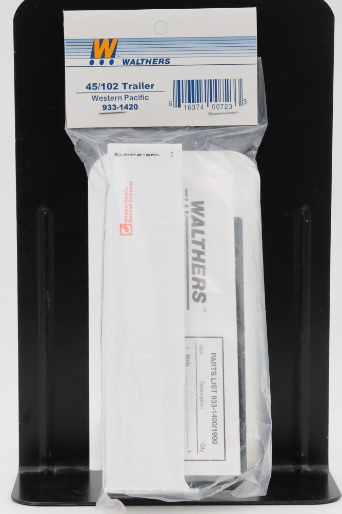 Walthers, HO scale, 45/102 Trailer, Western Pacific, Factory sealed, 933-1420