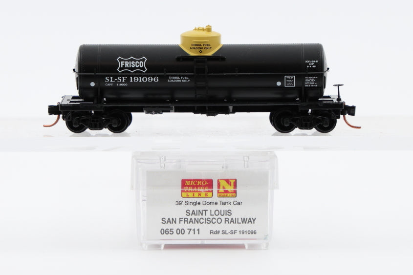 Micro Trains Line SL-SF, Frisco 39' Single Dome Tank Car #191096, 065 00 711