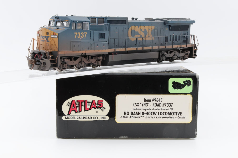 Atlas Master Series-Gold HO scale CSX Dash 8-40CW 7337, "YN3", DCC with Sound, Former Conrail loco, #9645, Weathered, Pre-owned, used