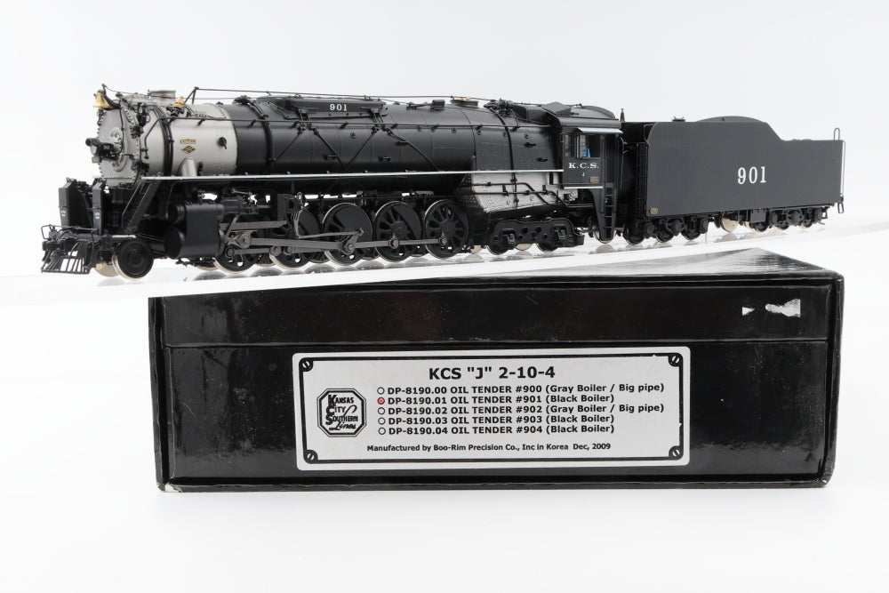 Boo-Rim Precision Co Kansas City Southern (KCS) "J" 2-10-4, #901 (Black Boiler) Factory painted (?), Original box