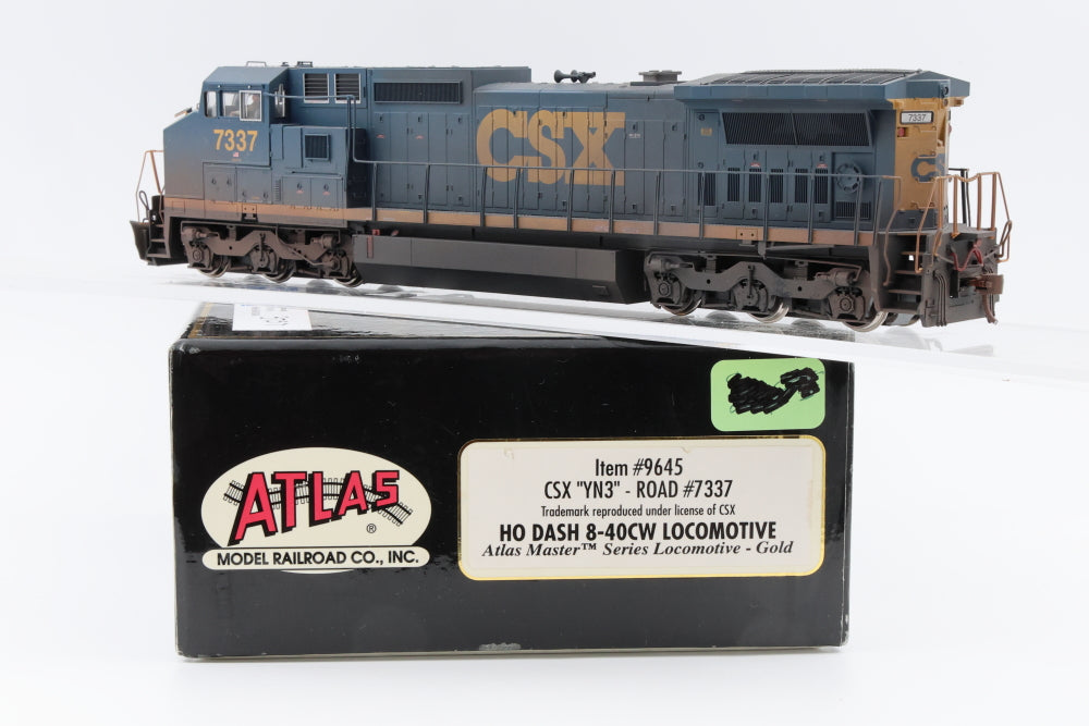 Atlas Master Series-Gold HO scale CSX Dash 8-40CW 7337, "YN3", DCC with Sound, Former Conrail loco, #9645, Weathered, Pre-owned, used