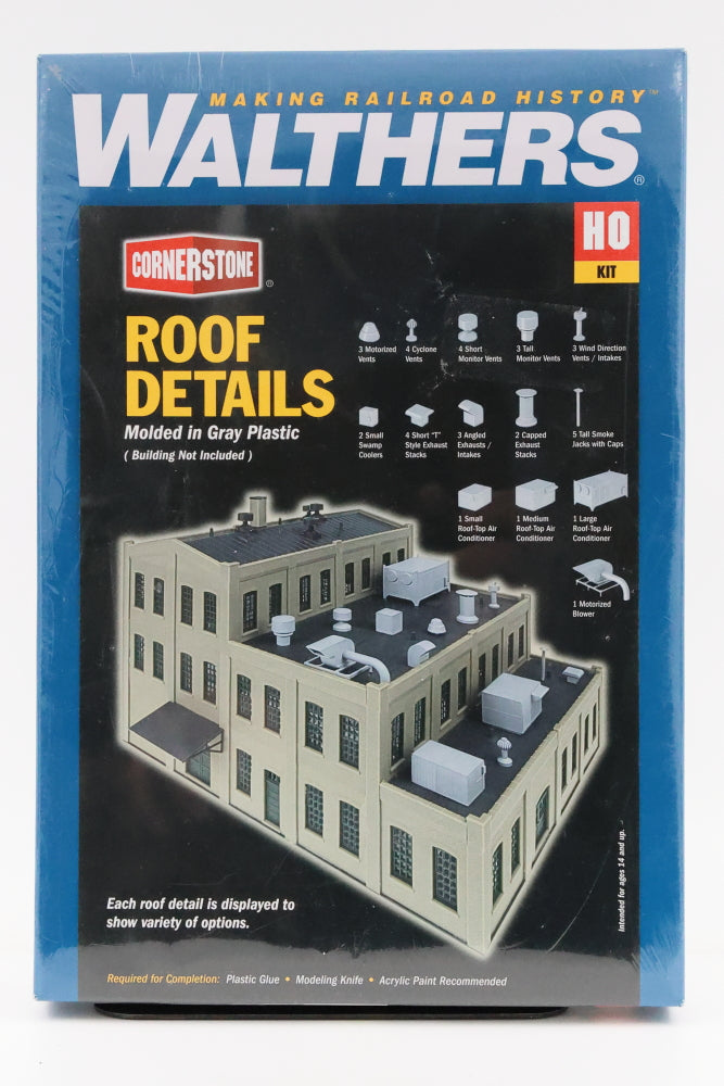 Walthers Cornerstone Series, HO scale, Roof Details, Factory sealed, 933-3733