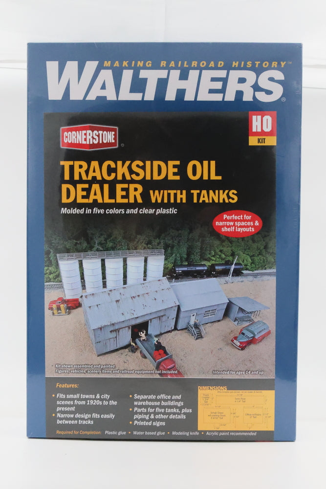 Walthers Cornerstone Series, HO scale, Trackside Oil Dealer with Tanks, Factory sealed, 933-4059