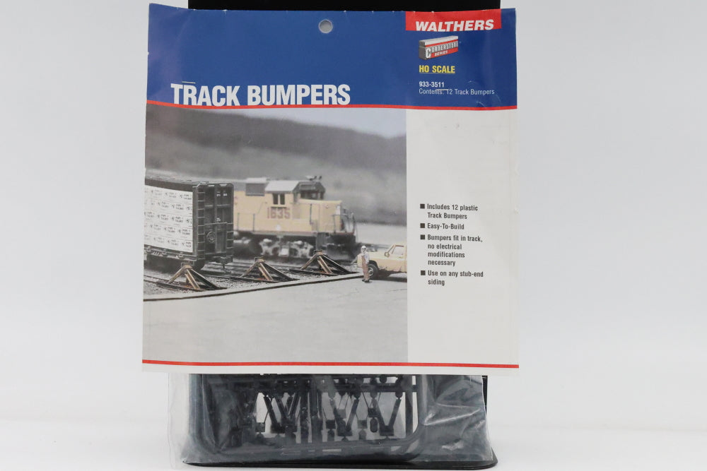 Walthers Cornerstone Series, HO scale, Track Bumpers, Factory sealed, 933-3511