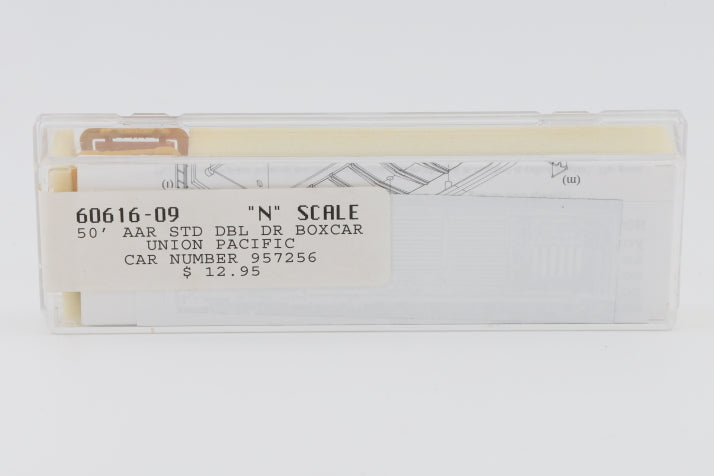 Intermountain N scale Union Pacific (UP) 50' AAR Standard Double Door Boxcar kit, 957256 60616-09, preowned, new in box