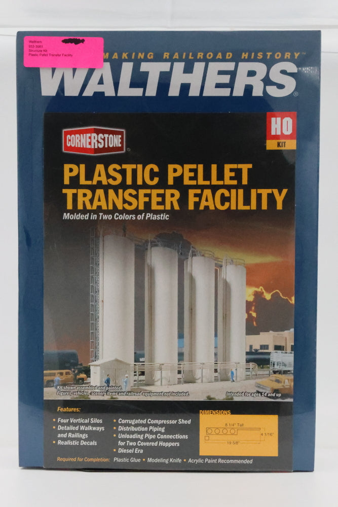 Walthers Cornerstone Series, HO scale, Plastic Pellet Transfer Facility, Factory sealed, 933-3081