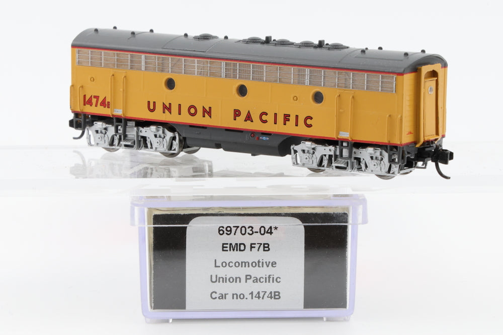 Intermountain N scale Union Pacific (UP) F7B 1474B, Kadee Like couplers, 69703-04*
