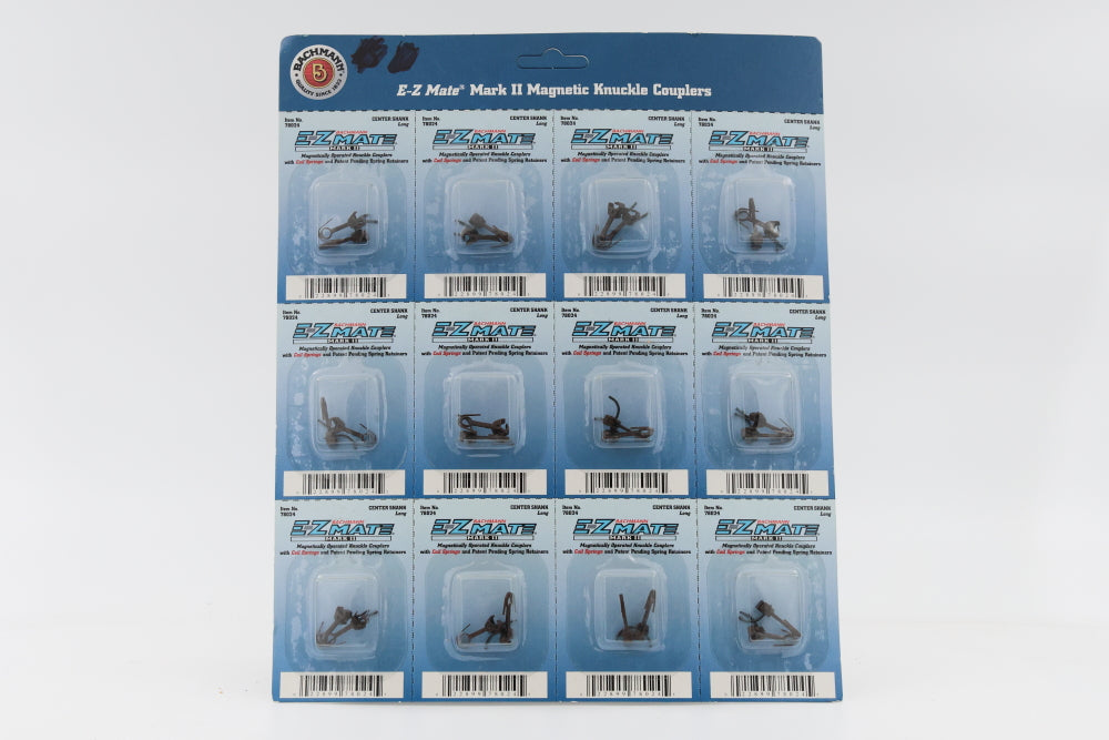 Bachmann E-Z Mate Mark II Magnetic Knuckle Couplers Center Shank-Long 12 pairs