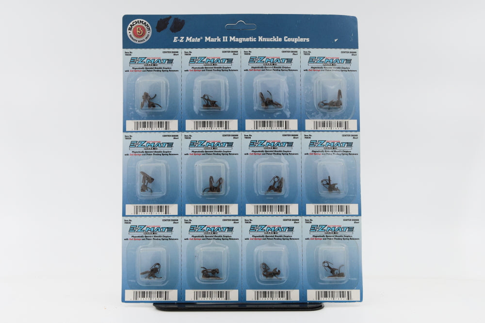 Bachmann E-Z Mate Mark II Magnetic Knuckle Couplers, Center Shank-short 12 pairs