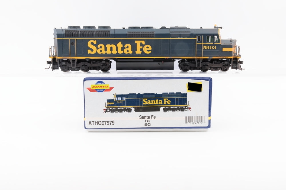 Athearn Genesis Santa Fe (ATSF) F45 5903, DCC with Sound, ATH67579, Weathered, Pre-owned, used