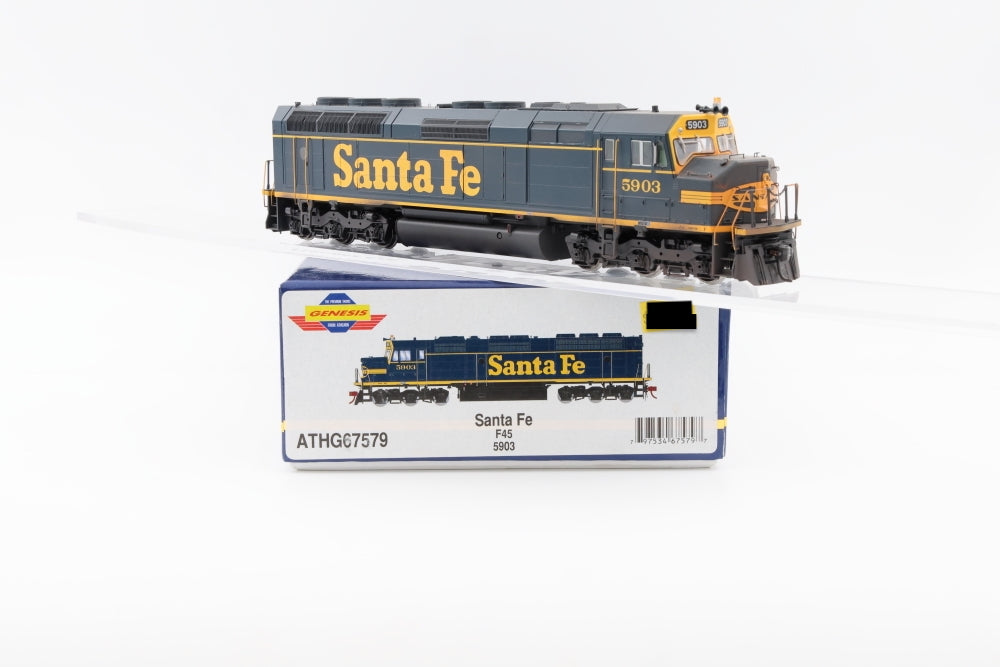 Athearn Genesis Santa Fe (ATSF) F45 5903, DCC with Sound, ATH67579, Weathered, Pre-owned, used