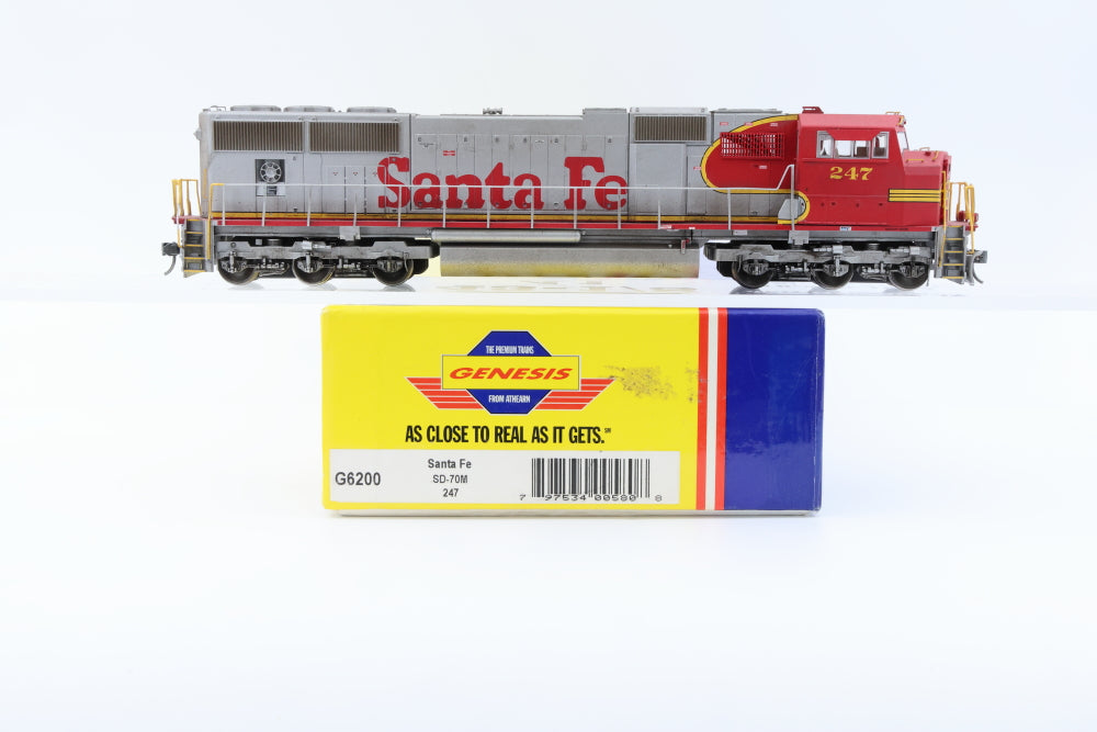 Athearn Genesis Santa Fe (ATSF) SD70M 247, DCC with Sound, ATH6200, Weathered, Pre-owned, used