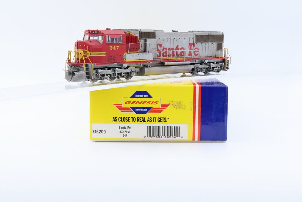 Athearn Genesis Santa Fe (ATSF) SD70M 247, DCC with Sound, ATH6200, Weathered, Pre-owned, used