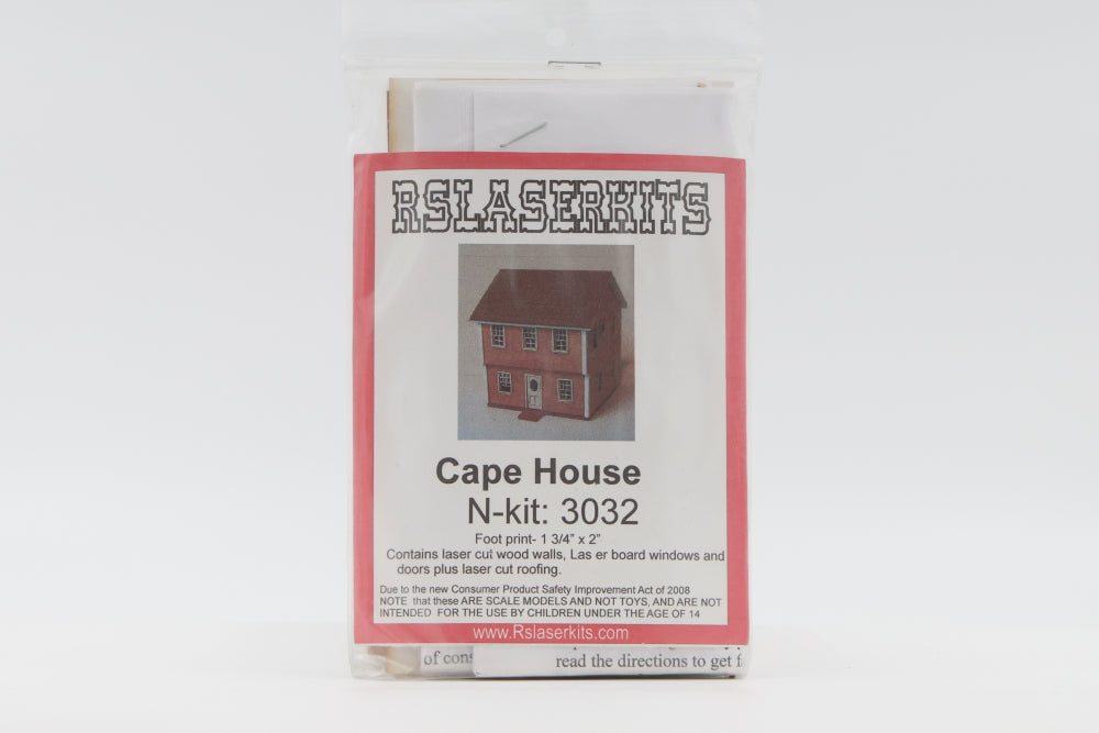 RS Laser Kits N scale Cape House, N-Kit: 3032, factory sealed