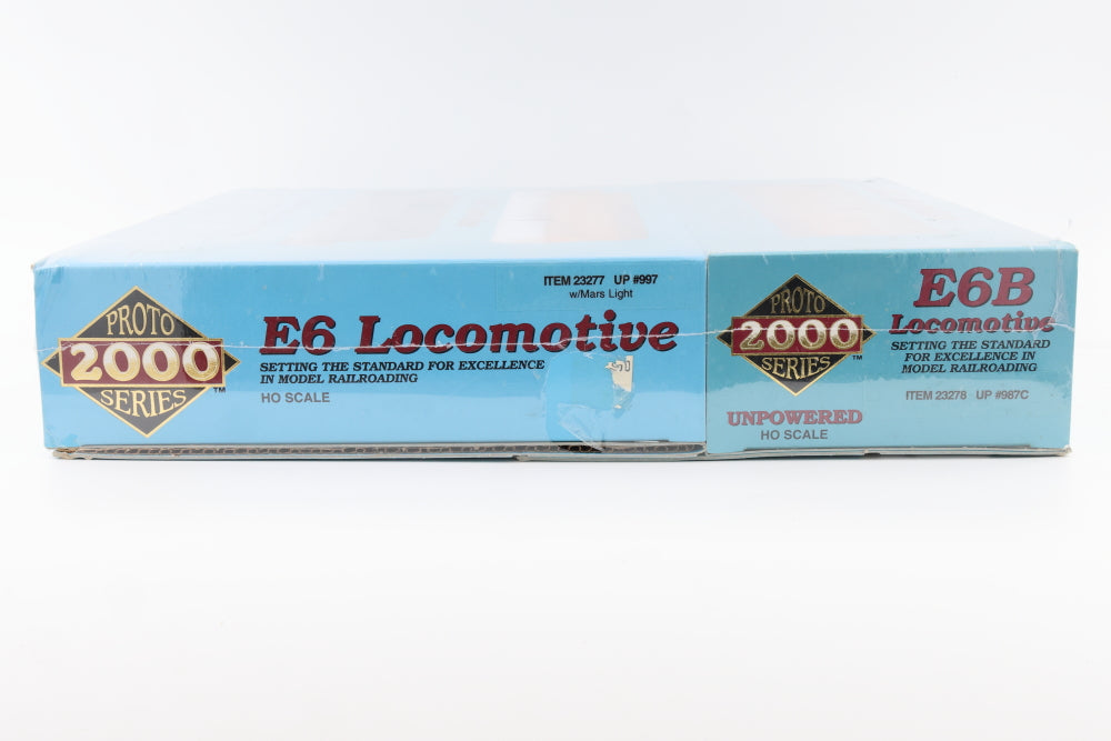 Proto 2000 Union Pacific (UP) E6 A-B set, 997 A unit, with Mars light Item 23277, powered; 987C B-unit Item 23278, unpowered, Factory Sealed, 
