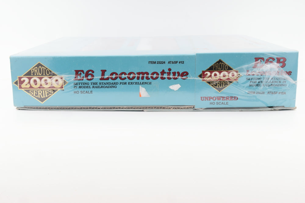 Proto 2000 Santa Fe (ATSF) E6 A-B set, 12 A unit, Item 23224, powered; 12A B-unit Item 23226, unpowered, Factory Sealed,
