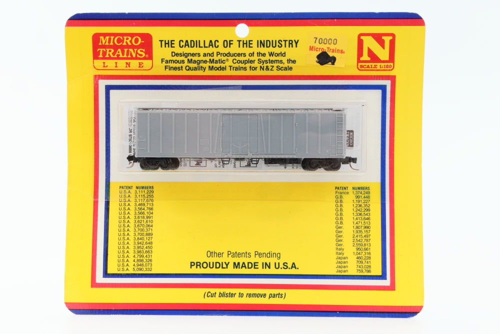 Micro Trains Line Undecorated 51 3 3/4' Rib Side Reefer, 70000