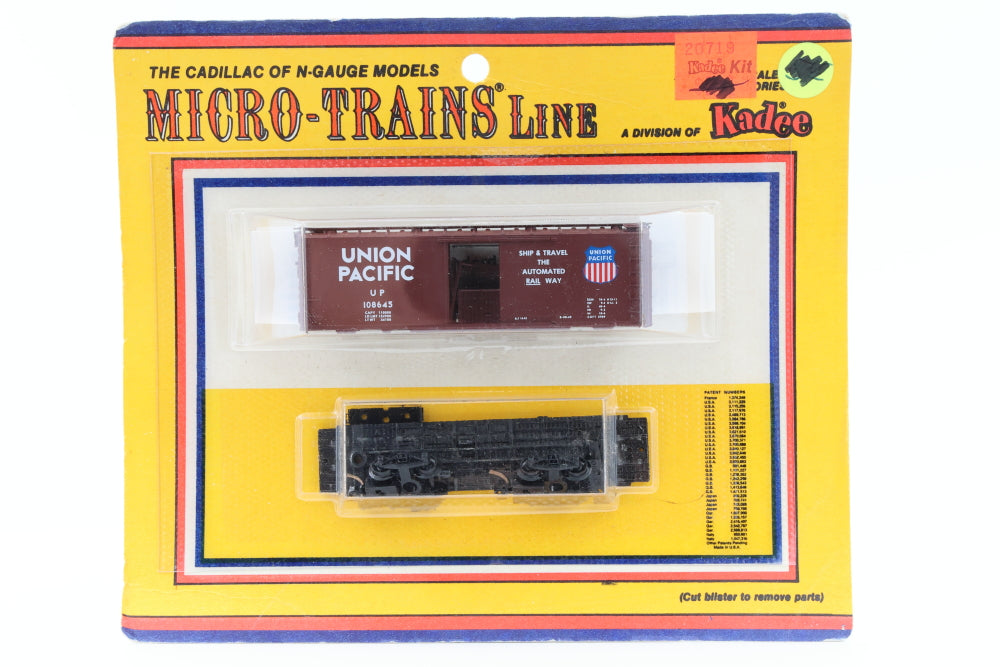 Micro Trains Line, Union Pacific (UP) 40' Single door box car kit, 108645, 20719