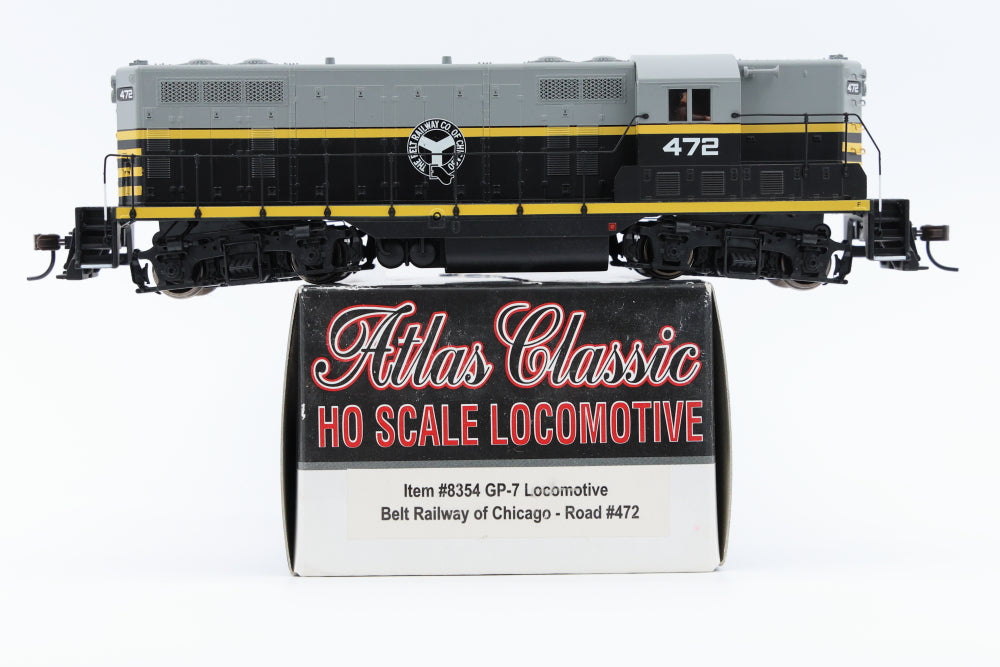 Atlas Classic HO scale Locomotive EMD GP7 Belt Railway of Chicago #472, #8354