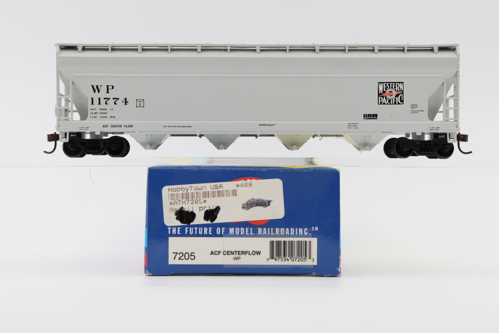 Athearn Ready to Run, Western Pacific ACF Centerflow, Covered Hopper, 11774, 7205