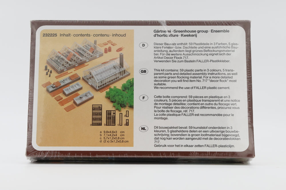 Faller N scale Green House Kit 232225, factory sealed