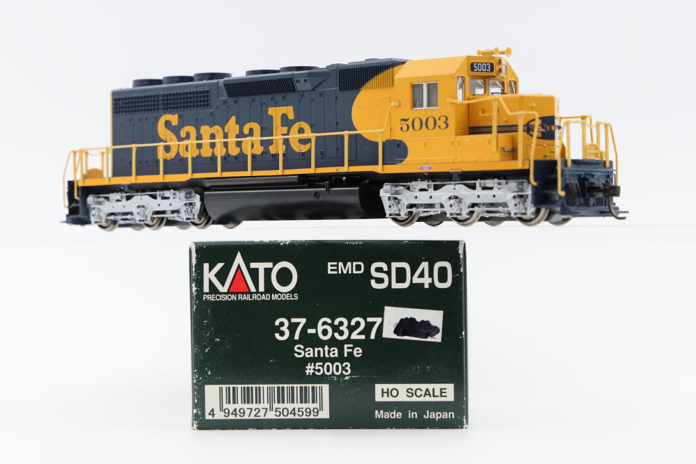 Kato HO scale Santa Fe EMD SD40, 5003, 37-6327, DC, used