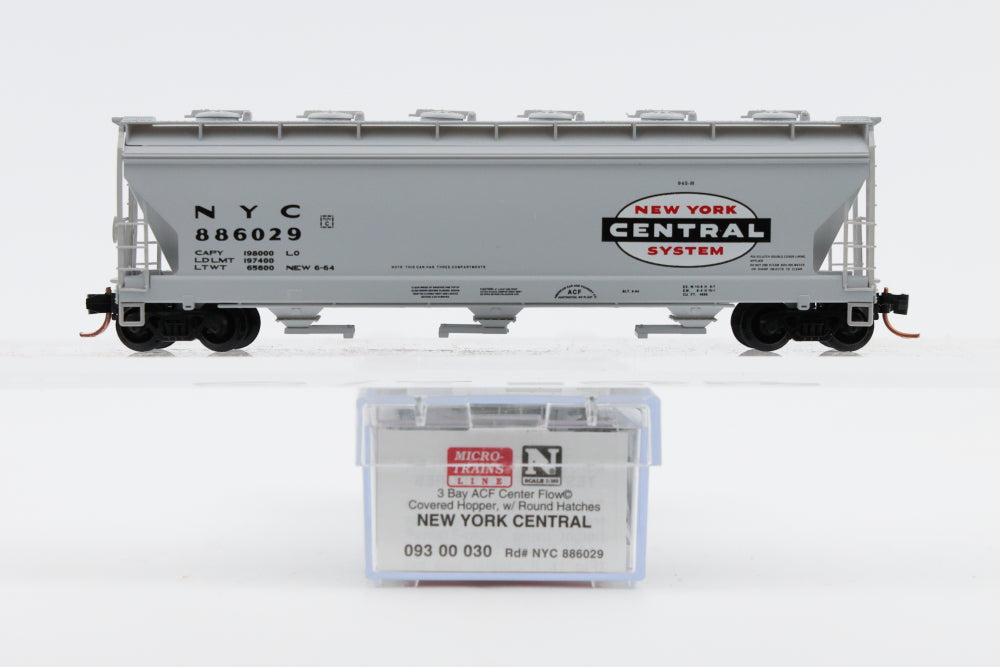 Micro Trains Line New York Central, 3-Bay ACF Center Flow, Covered Hopper w/Round Hatches, #4886062, 093 00 030