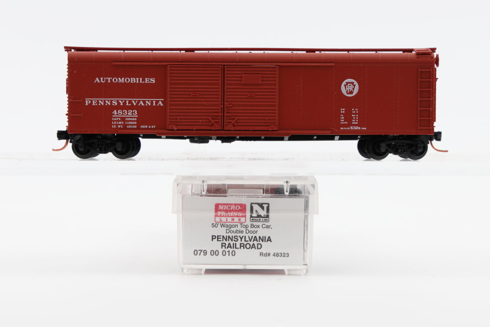 Micro Trains Line Pennsylvania, 50ft Wagon Box car, Double Doors, #48323, 079 00 010
