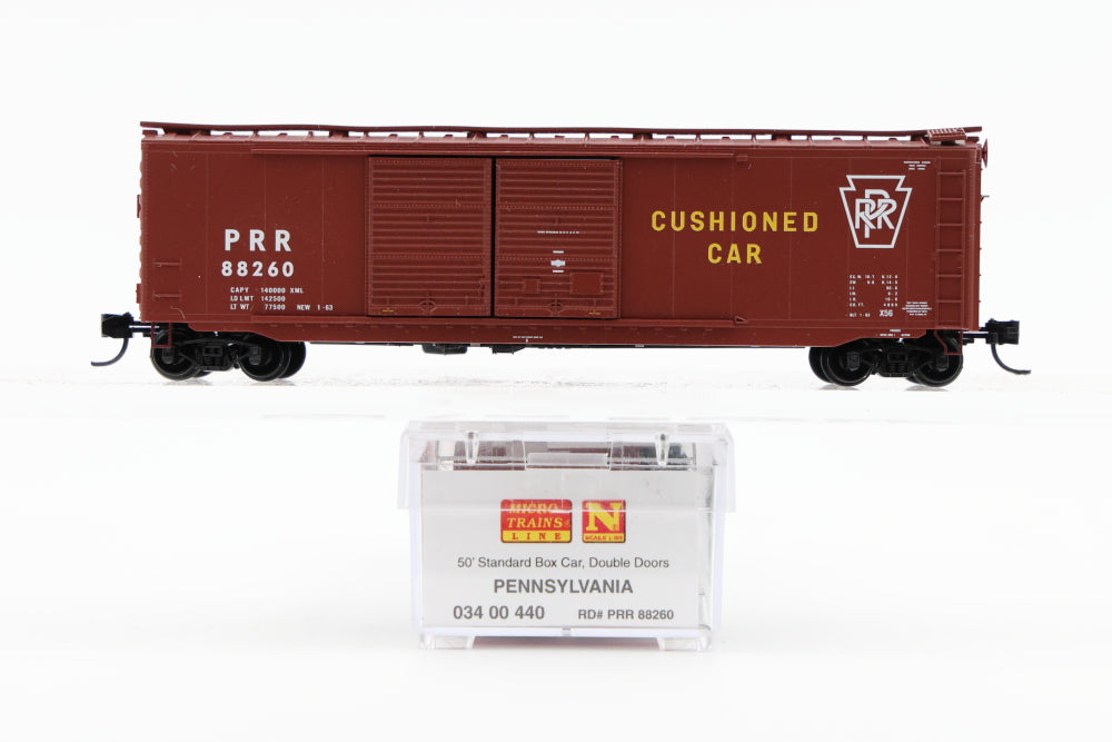 Micro Trains Line Pennsylvania, 50ft Standard Box car, Double Doors, #88260, 034 00 440
