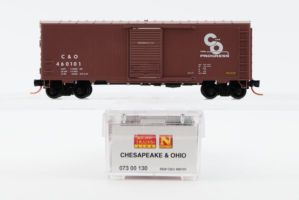 Micro Trains Line Chesapeake and Ohio 40' Standard Box Car, Single Door, #460101, 073 00 130