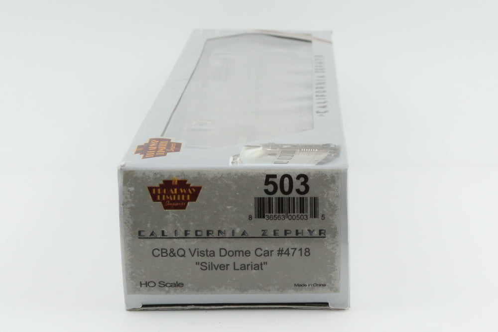 Broadway Limited California Zephyr Dome CB&Q Silver Lariat, #4718, BLI 503