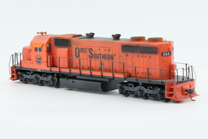 Athearn Ready to Run HO Scale Ohio Southern SD38 custom decaled and weathered