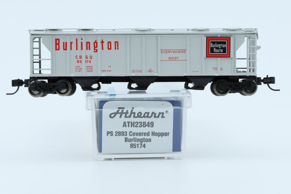 Athearn N scale PS 2893 Covered Hopper, Chicago, Burlington, and Quincy, #85190, ATH23850