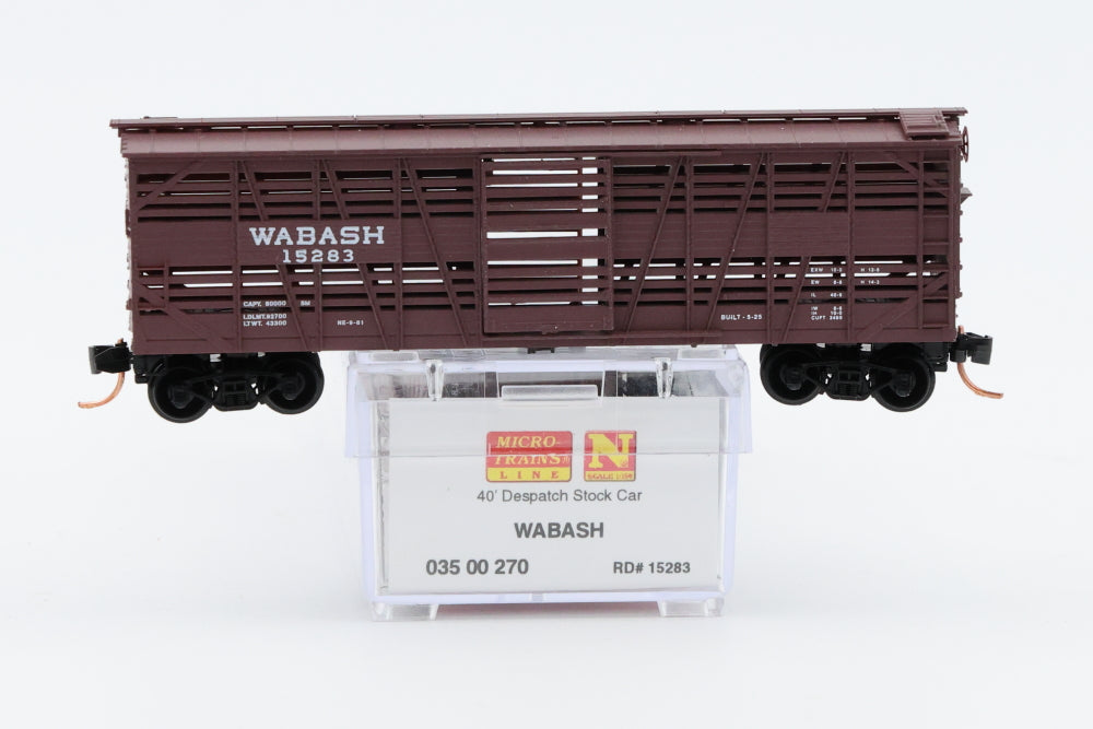Micro Trains Line Wabash 40ft Despatch Stock car, #15283, 035 00 270