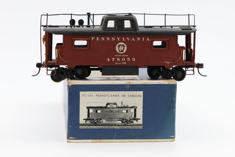 Gem Models HO Scale FC-101 Pennsylvania N* Brass Caboose, Factory or Custom painted, 478059