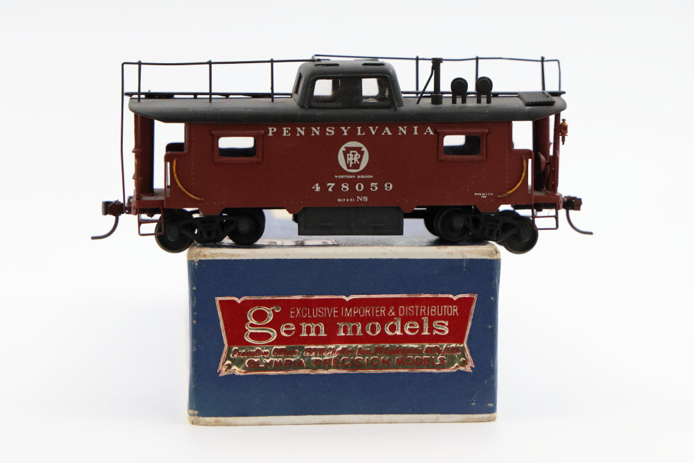 Gem Models HO Scale FC-101 Pennsylvania N* Brass Caboose, Factory or Custom painted, 478059