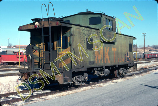 Original Kodachrome Slide, MKT Wide Vision Caboose 124 at Kansas City, KS