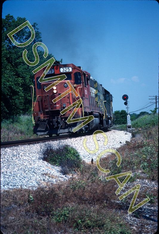 Original Kodachrome Slide, MKT-ICG GP38AC 325 Leads train #101 near Bells, TX