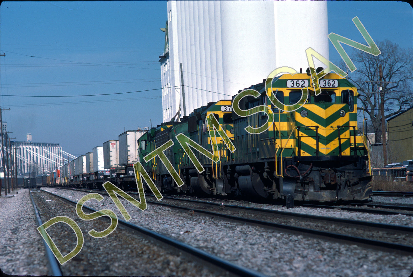 Original Kodachrome Slide, MKT GP39-2 362 Leads train #103 at Glen Park Yard, Kansas City, KS