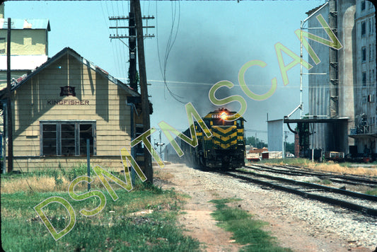 Original Kodachrome Slide, MKT GP40 230 leads train #503 through Kingfisher, OK.