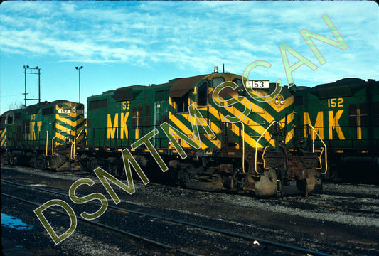 Original Kodachrome Slide, MKT RS2M 153 at Parsons engine house, Parson,, KS